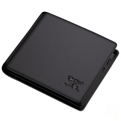 Bảy ví sói ví da nam Ví ngắn sinh viên đơn giản nam thanh niên giản dị lớp da đầu tiên