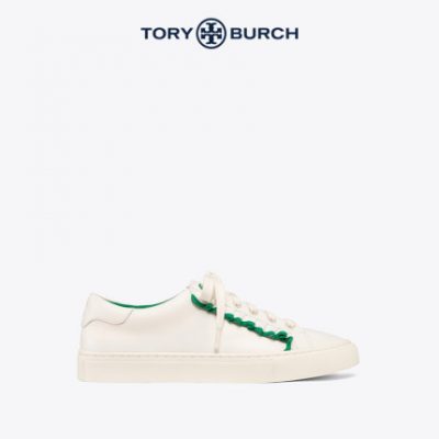 TUR BURCH Tang Liboqi RUFFLE giày da thể thao giày nữ giày trắng 36558