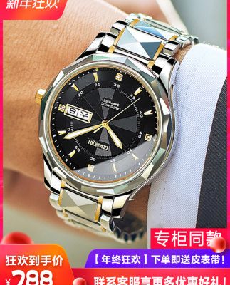 Đồng hồ đeo tay nam chính hãng Guanqin Đồng hồ cơ tự động chống nước Luminescent đơn giản 2019 Mới Đồng hồ nam bằng thép kinh doanh