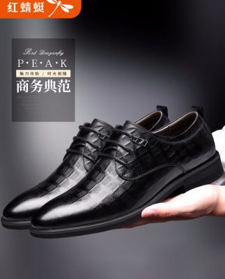 Giày chuồn chuồn đỏ nam mùa đông cộng với nhung ấm kinh doanh trang trọng giày da nam Giày da nam xu hướng giày