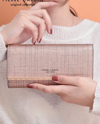 Pierre Cardin Ví nữ thời trang dài Tri Fold Bà ly hợp 2019 Túi xách nữ mới Túi xách da