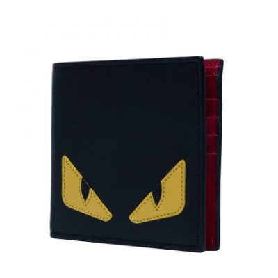 Ví chính hãng FENDI / Fendi Ví ngắn nam Devil Little Monster Eyes Ví da