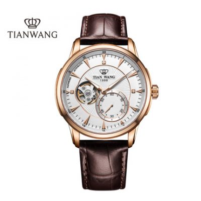 Đồng hồ Tianwang đồng hồ với đồng hồ cơ nam đồng hồ nam đồng hồ bánh xe kỷ nguyên vành đai đồng hồ nam 5963