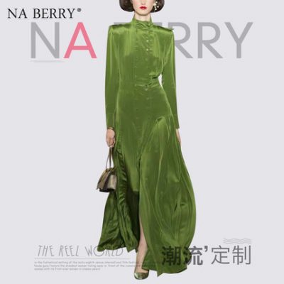 Váy retro Pháp 2019 mới của phụ nữ mùa xuân xanh váy nữ dài thời trang cổ tích sang trọng