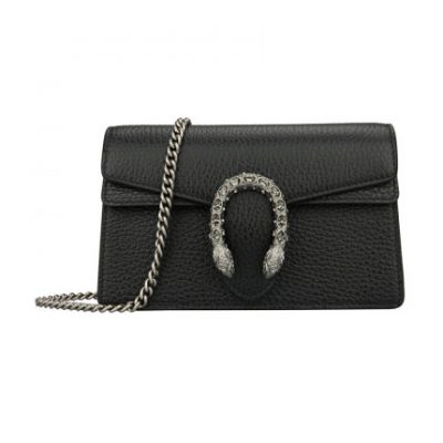 GUCCI Women Leather Super Mini Chain Shoulder Bag Túi 476432 CAOGX