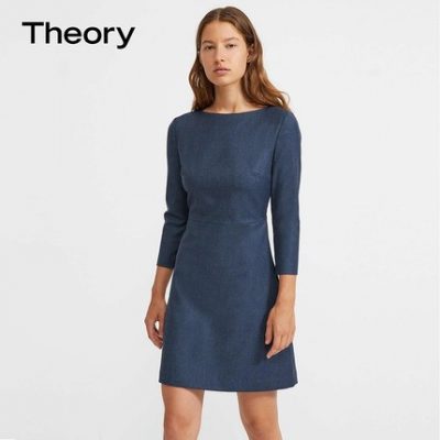 Lý thuyết mùa thu đông 2019 của phụ nữ mới cổ áo đầm cổ áo tay áo J0801605