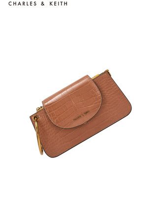 CHARLES ＆ KEITH Ví dài CK6-10700897 Túi đeo vai bằng kim loại