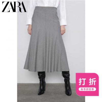 ZARA New Woman mùa thu giảm giá Váy Houndstooth 08119242064