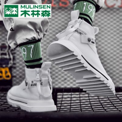 Giày nam Mu Linsen mùa thu 2019 giày mới Giày thủy triều hoang dã thể thao nam màu trắng aj triều thương hiệu giày thể thao cao cấp