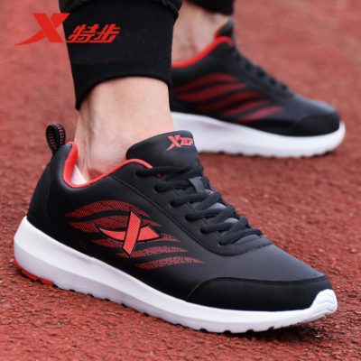 Giày nam Xtep 2019 mới mùa đông giày thể thao ấm áp Giày nam bình thường mùa thu và giày da mùa đông