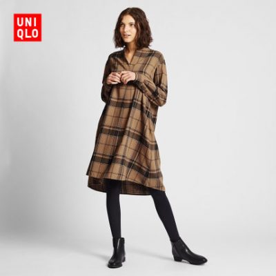 Váy nữ A-Flannel (dài tay) 420841 UNIQLO