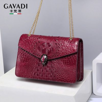 Carfanti da cá sấu nữ túi da nhỏ CK nhỏ túi rắn đầu chuỗi túi Messenger vai túi nữ nhỏ túi vuông