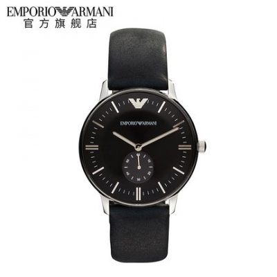 Armani Armani Chính thức Đồng hồ đeo tay cổ điển đơn giản chính hãng Đồng hồ đeo tay nam kinh doanh thông thường AR0382