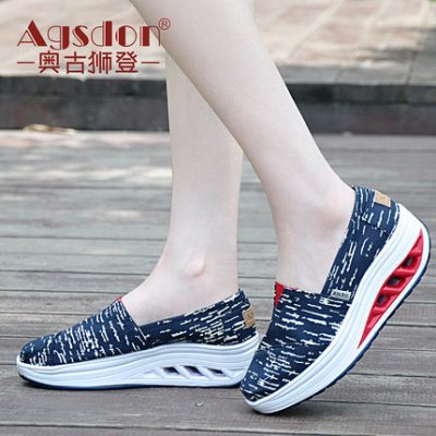 Giày Lions August August Giày nữ 33 yard Giày vải lắc giày thể thao gió thông thường Giày lười đế xuồng Hàn Quốc