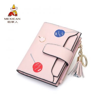 Ví Scarecrow nữ ngắn 2019 thời trang đa chức năng gấp sinh viên Hàn Quốc dung lượng lớn thay đổi nhỏ thủy triều