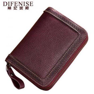 Ví nhỏ nữ dây kéo ngắn bằng da 2019 mới ly hợp da retro nữ ví mini ví đựng thẻ phiên bản Hàn Quốc