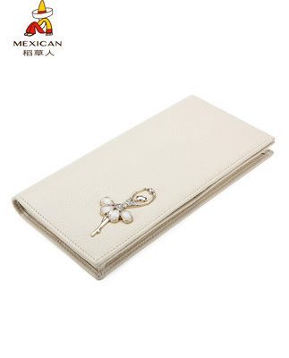 Scarecrow Bà Wallet Da chính hãng Thời trang mới Hàn Quốc Sweet First Layer Da đa năng