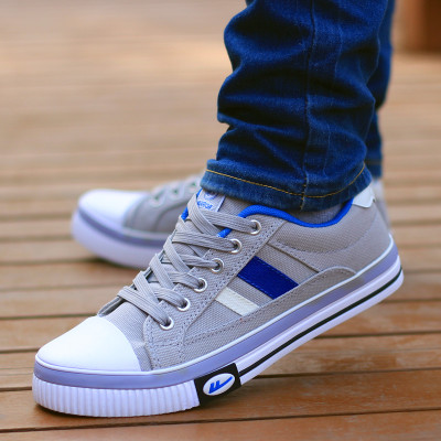 Giày nam 2019 Giày vải nam mùa hè màu trắng thoáng khí Giày thể thao nam Giày đế thấp đế thấp