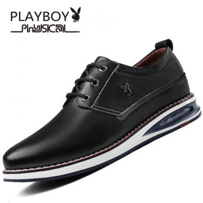 Giày nam Playboy mùa thu và mùa đông kinh doanh giày bình thường xu hướng giày nam đệm giày da nam màu đen