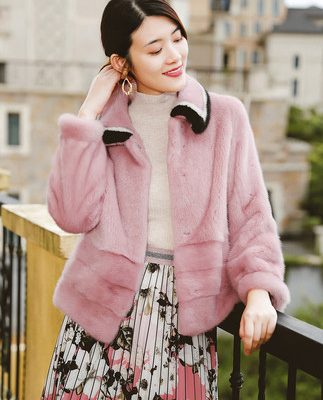 Yinger thơ mùa đông nữ 2019 mới chồn lông ve áo chồn lông ngắn lông phụ nữ