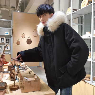Áo khoác công sở cotton nam dày áo khoác cotton mùa đông xu hướng sinh viên Hàn Quốc lỏng lẻo cỡ lớn thương hiệu áo khoác xuống
