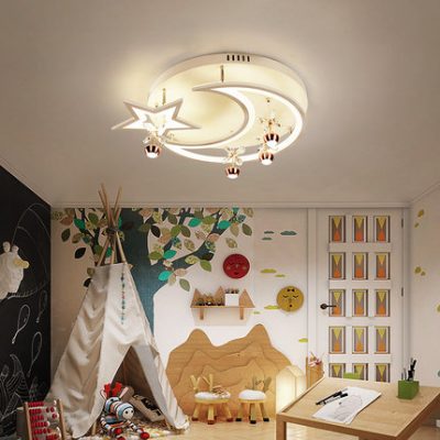 Đèn phòng trẻ em sao trăng led đèn trần sáng tạo phòng ngủ bé trai bé gái công chúa chiếu sáng phòng