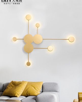 Bắc Âu hậu hiện đại tối giản nghệ thuật thiết kế phòng khách trang trí đèn tường sáng tạo tối giản cá tính phòng ngủ đèn ngủ