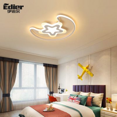Đèn phòng ngủ thời trang sáng tạo đơn giản hiện đại đèn trần sao trăng trẻ em phòng bé trai bé gái đèn LED