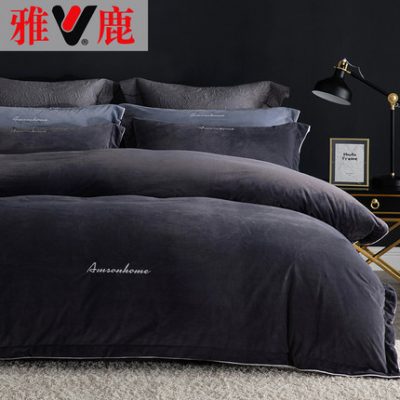 Một loại bốn mảnh flannel lông cừu mùa đông dày san hô lông cừu hai mặt lông cừu bé giường chăn quilt 4