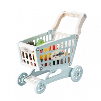 Beienshi trẻ em mua sắm đồ chơi cô gái siêu thị xe đẩy chơi nhà bé 2-4-6 tuổi bếp