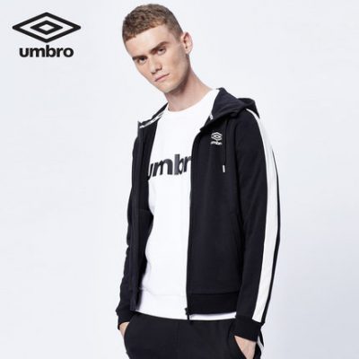 Umbro mùa thu áo khoác thể thao mới cardigan áo khoác cổ điển tương phản màu thời trang sọc áo khoác nam