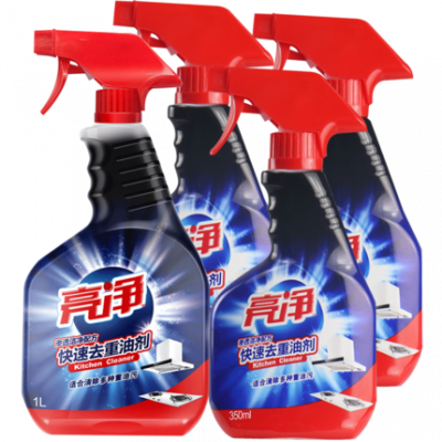 Weilushiliang Net Hood Cleaner Kitchen De-heavy Oil Tẩy dầu mỡ Tẩy dầu mỡ bẩn 1L + 3 * 350ml