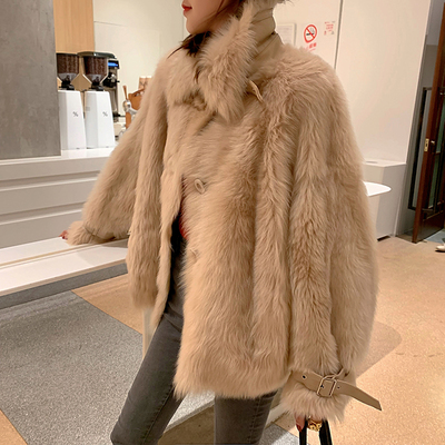 youni tuscany fur tất cả trong một phụ nữ 2019 mới bằng da lông cừu ngắn