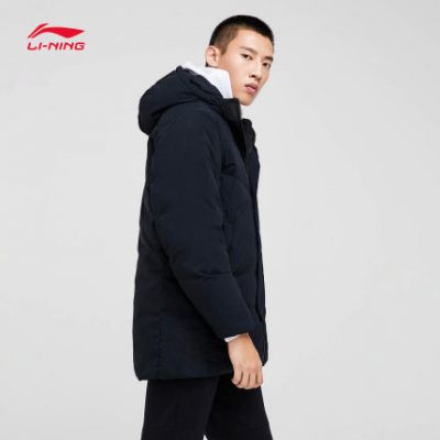 Li Ning mid-down down jacket nam 2019 loạt đào tạo mới áo khoác mùa đông có thể thấm gió và thấm