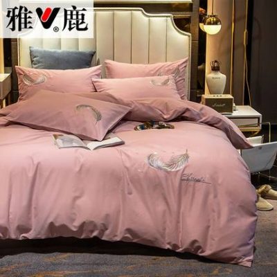 Yalu 60 cotton bốn mảnh cotton lông cừu dày bông mùa thu và mùa đông sang trọng tấm bông chăn chăn ấm giường