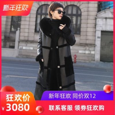 Áo khoác lông cho phụ nữ giữa năm 2019 mới Áo khoác da Hained lông cừu lông cừu lông cừu