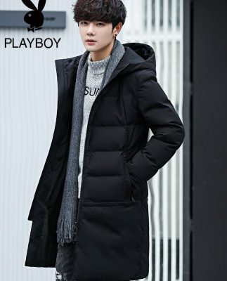 Áo khoác cotton mùa đông Playboy nam 2019 áo khoác mùa đông mới cotton giữa nam xu hướng áo khoác cotton Hàn Quốc