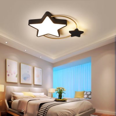 Đèn phòng ngủ phong cách Bắc Âu đơn giản hiện đại sáng tạo LED trần đèn sao trẻ em phòng trẻ em đèn học