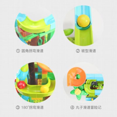 Lan Châu 3-6 tuổi bé hạt lớn khối xây dựng trơn trượt 2 bé trai và bé gái lớn lắp ráp 4 đồ chơi giáo dục