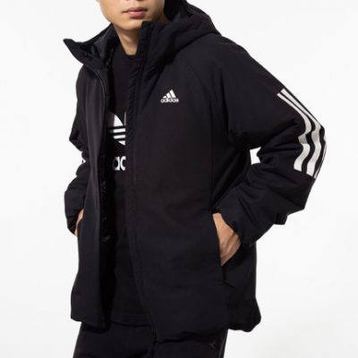 Adidas trang web chính thức flagship cotton nam 2019 mùa đông áo khoác ấm áp áo khoác cotton thể thao dài vừa phải