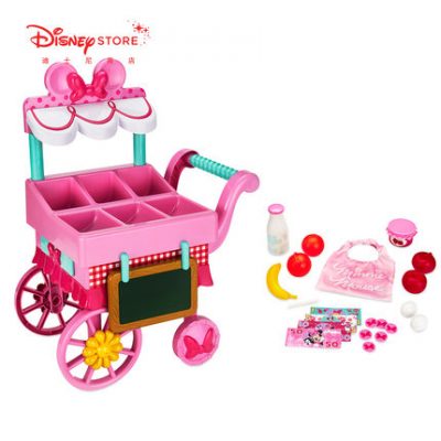 Disney Store Classic Minnie Kids Xe đẩy Đồ chơi Minnie Play House Bộ trò chơi đồ chơi