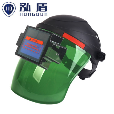 Tự động biến quang mặt nạ hàn gắn trên đầu PC hàn nắp hàn thợ hàn nhẹ nửa mũ bảo hiểm mặt nạ hàn bảo vệ hồ quang argon