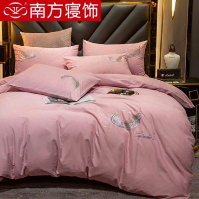 Bộ đồ giường miền Nam 60 bông chải bốn bộ bộ bông dày chăn bông chăn bông thêu sang trọng