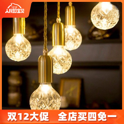 Đèn chùm tối giản Bắc Âu cá tính sáng tạo đơn giản phòng ngủ hiện đại đèn ngủ phong cách ánh sáng sang trọng nhà hàng kim loại đèn