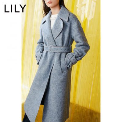 LILY2019 Winter New Women Twill Lapel Wool Wool Wool Wool Wool 119410F1509