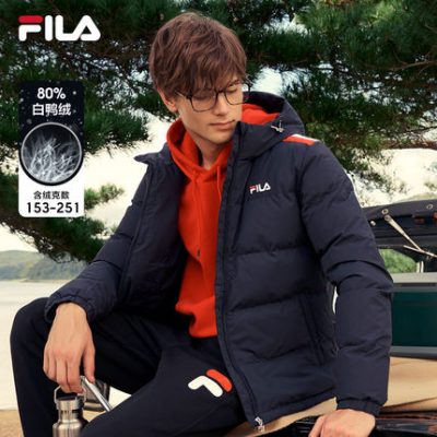 FILA Feile down jacket nam 2019 mùa đông mới thể thao giản dị trùm đầu xuống áo khoác ấm áp nam