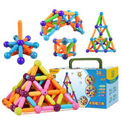 Nuqi từ tính xây dựng khối trẻ em lắp ráp đồ chơi câu đố bé 2 tuổi khối lớn xây dựng khối từ tính đồ chơi từ tính