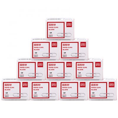 Deli 0018 bạc kim loại kẹp pin khóa giấy kẹp văn phòng ràng buộc niken mạ dày sử dụng tài chính văn phòng