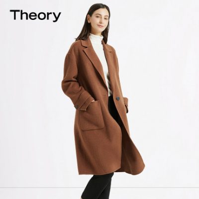 Lý thuyết phụ nữ mới hai mặt len ​​và áo khoác cashmere J091403R