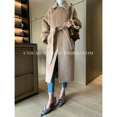 UNICA / 8% giảm giá giải phóng mặt bằng Tabard 75 Sully Alpaca Da cừu Cổ điển Áo khoác lông giữa